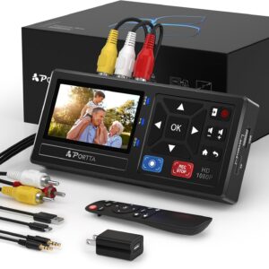 Portta VHS to Digital Converter – Video to Digital Recorder with Remote