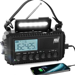 Raynic NOAA Weather Radio – Solar & Hand Crank Emergency Radio