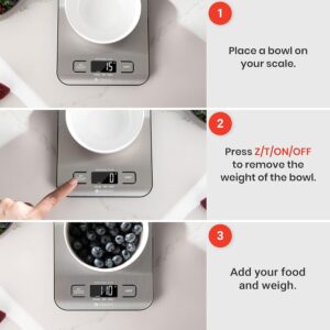 Etekcity Food Kitchen Scale – Digital Grams & Ounces, Stainless Steel Precision Scale