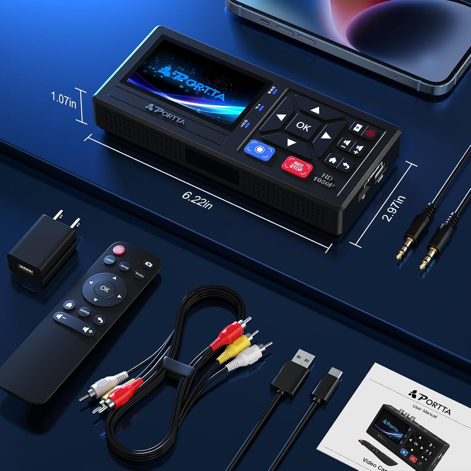 Portta VHS to Digital Converter – Video to Digital Recorder with Remote - Image 4