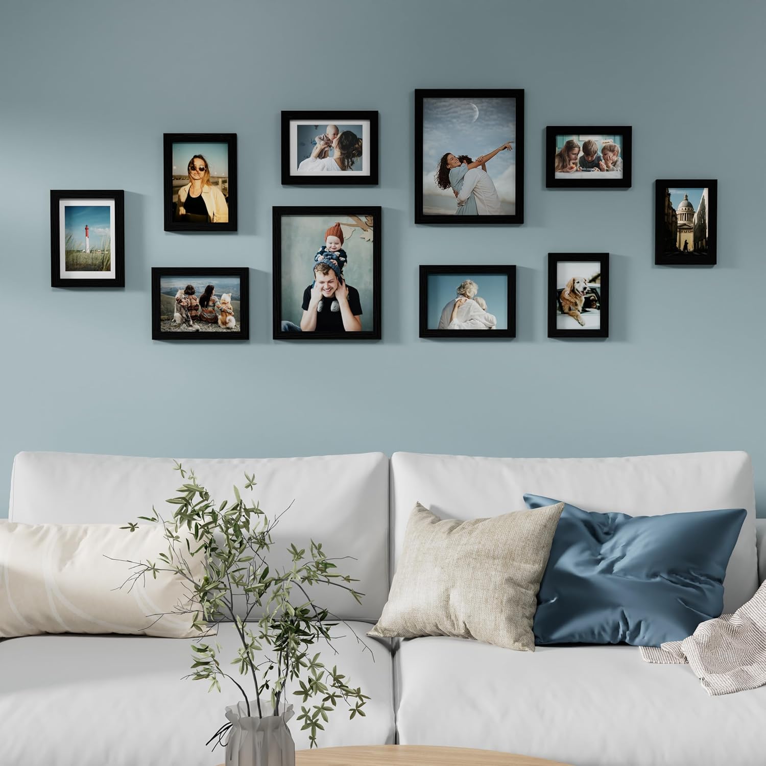 Vittanly 10 Pack Picture Frames – Gallery Wall Collage Set (Black) - Image 2
