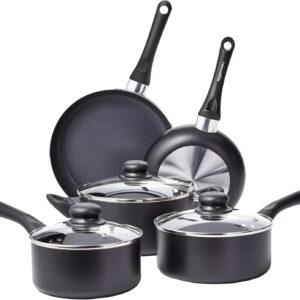 Amazon Basics Non-Stick Kitchen Cookware 8-Piece Set – Everyday Cooking Made Easy 🍳✨