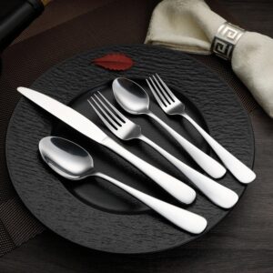 Amazon Basics Silverware Set – Durable, Stylish, and Dishwasher Safe