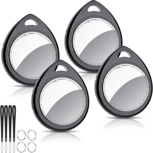 Air Tracker Tags – 4 Pack Bluetooth Smart Item Finder (Black)