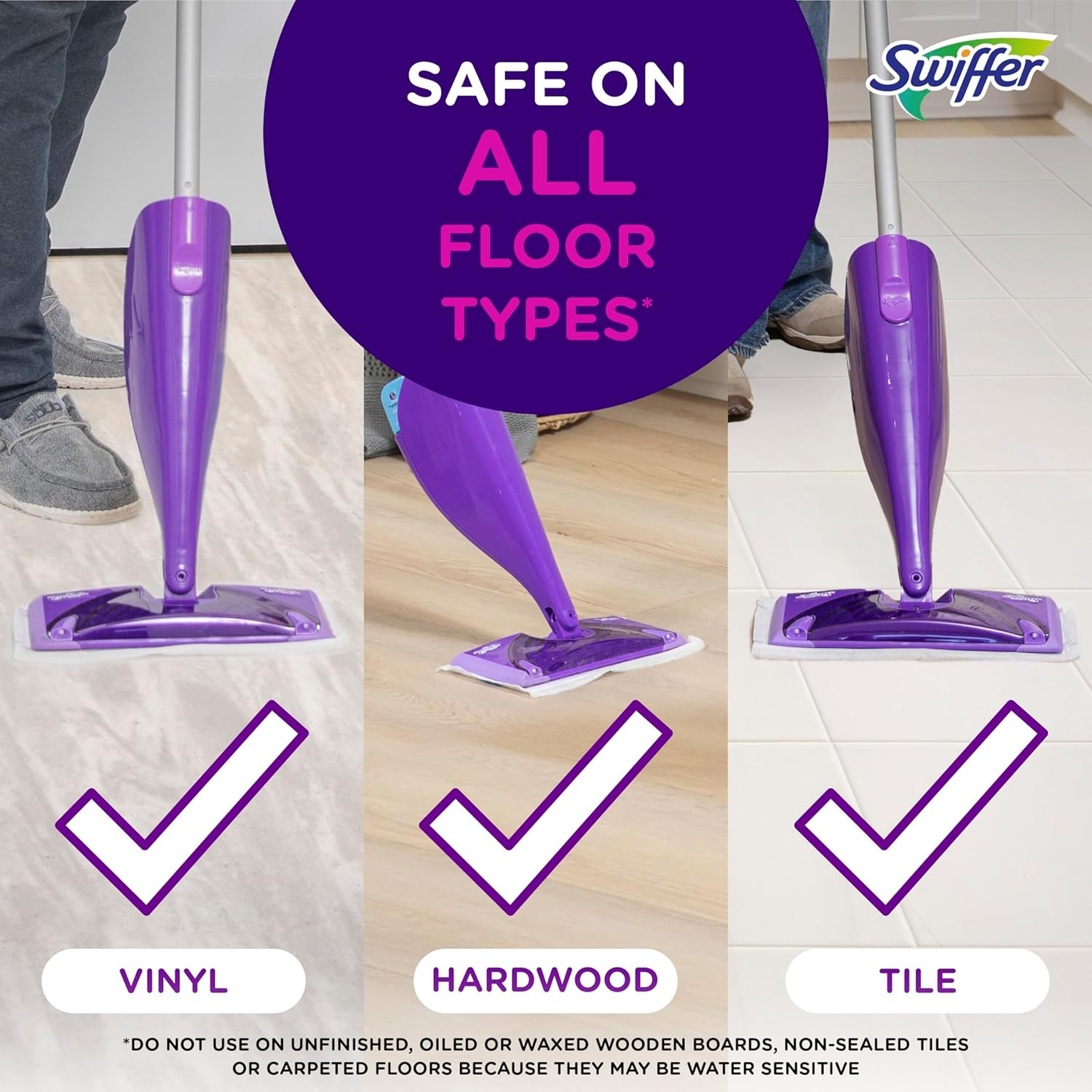 Swiffer WetJet Multi-Purpose & Hardwood Liquid Floor Cleaner Solution Refill – Gain Scent (Pack of 2, 42.2 fl oz Each) - Image 3