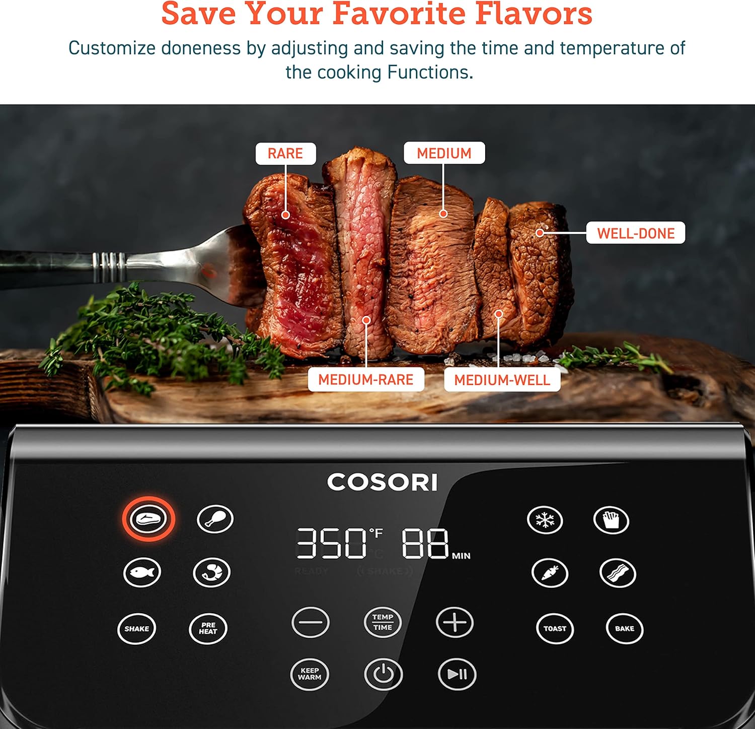COSORI 12-in-1 Air Fryer 5.8QT – Smart Cooking with AdaptIQ Technology - Image 4