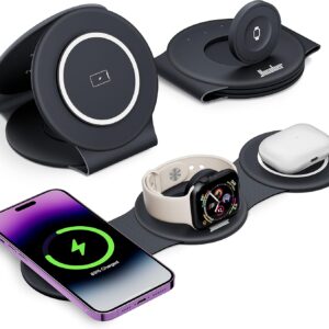 3-in-1 Charging Station for Apple Devices – Foldable Wireless Charger for iPhone, Apple Watch & AirPods