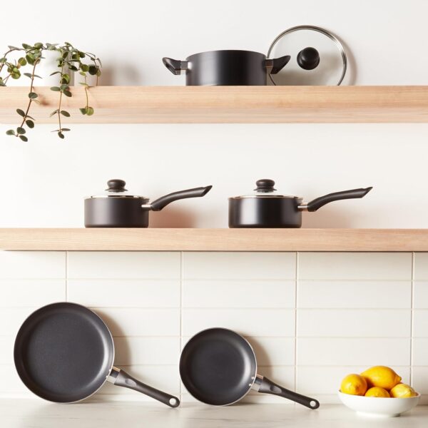 Amazon Basics Non-Stick Kitchen Cookware 8-Piece Set – Everyday Cooking Made Easy 🍳✨ - Image 2