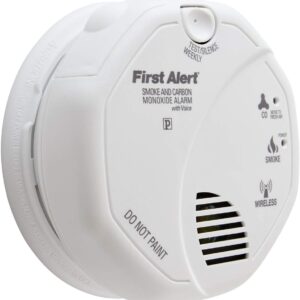 First Alert SCO500B Wireless Interconnected Smoke & Carbon Monoxide Alarm – Battery Powered with Voice & Location