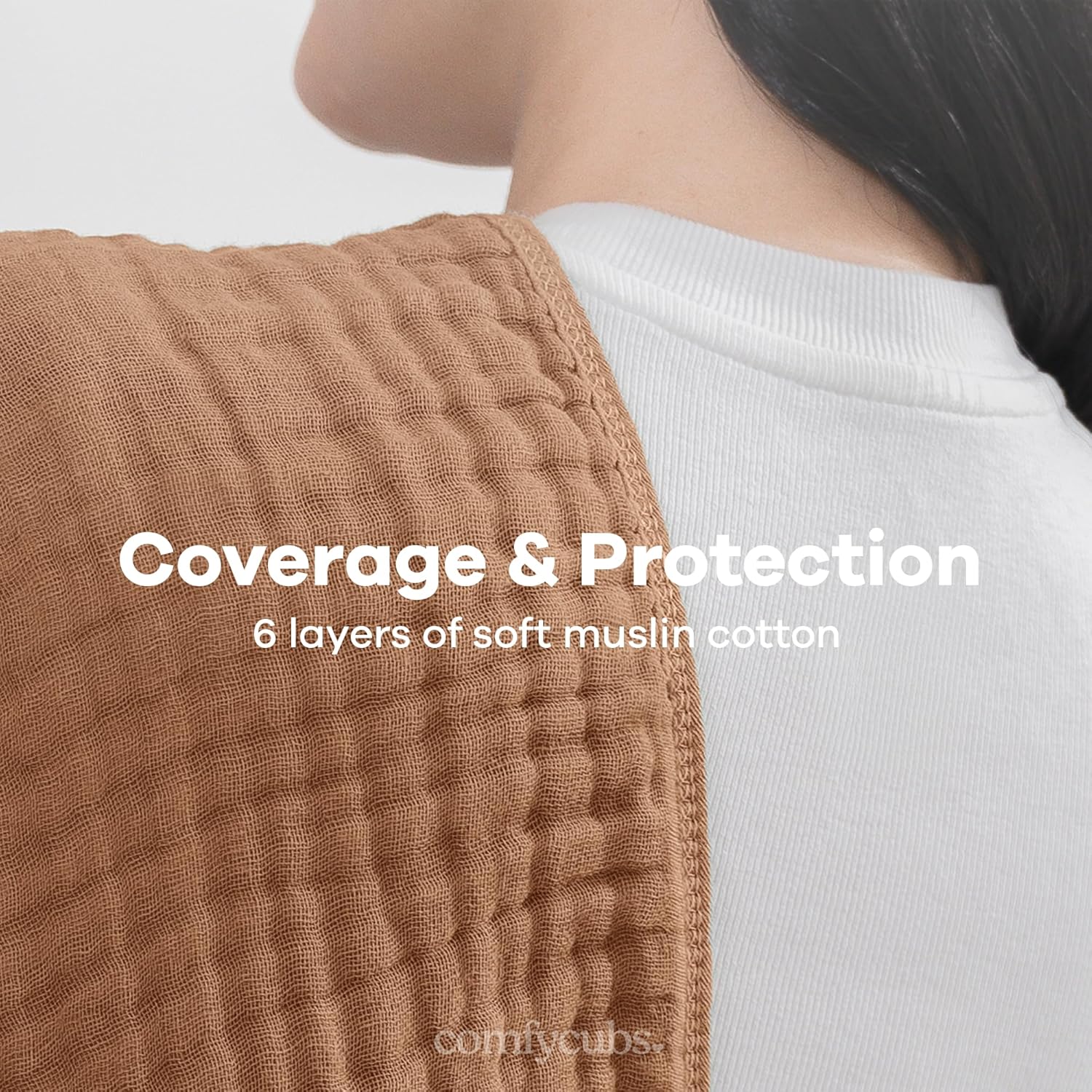 Comfy Cubs Muslin Burp Cloths – 100% Cotton, 6-Layer Ultra Absorbent (Pack of 10, Multi) - Image 4