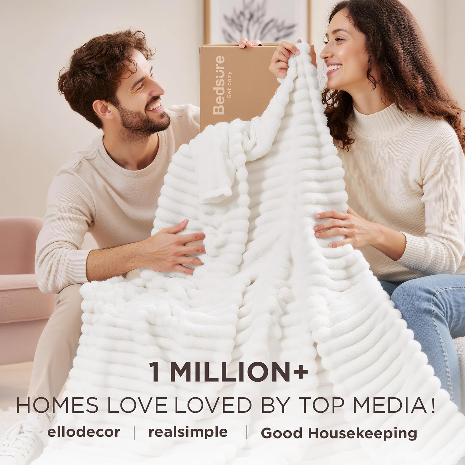 Bedsure GentleSoft Blanket Throw β Cozy Comfort for Home & Gifting ποΈβ¨ - Image 4