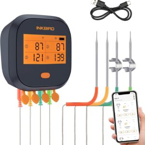 INKBIRD WiFi Meat Thermometer IBBQ-4T β Wireless Grill Thermometer with 4 Probes