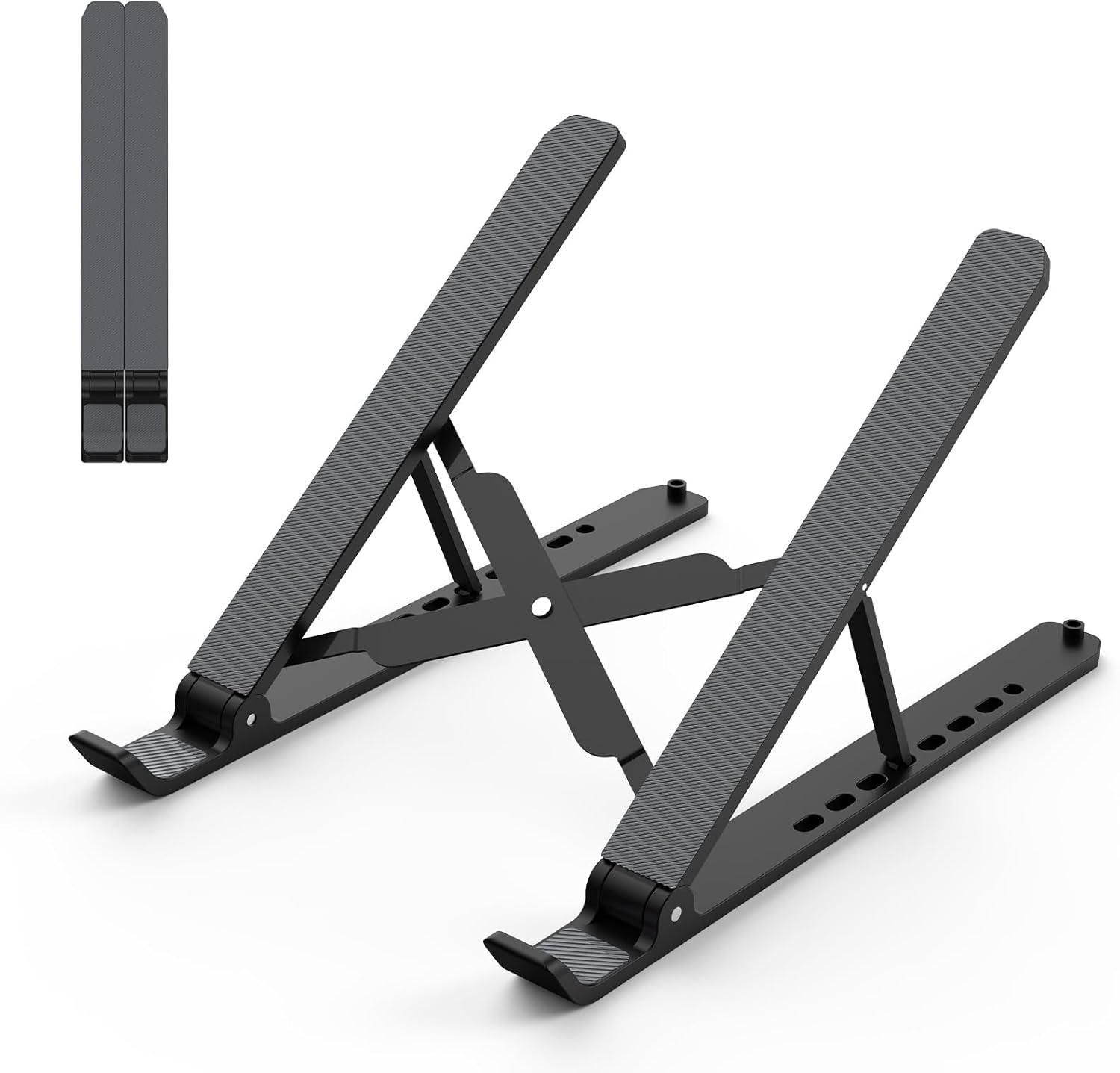 Laptop Stand for Desk – Adjustable Foldable Notebook Holder (Black)