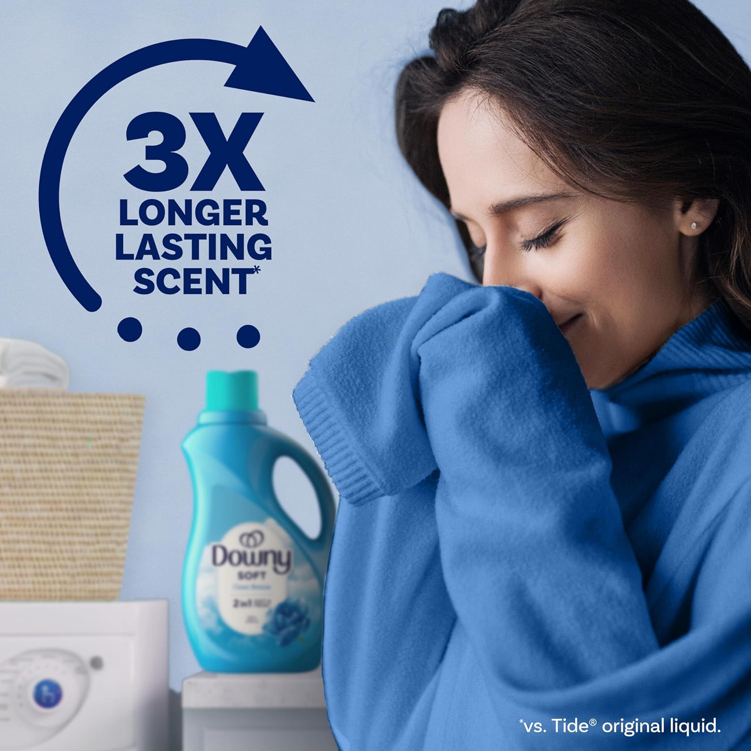 Downy Fabric Softener Liquid – Clean Breeze Scent (44 fl oz, 60 Loads) - Image 2