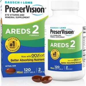 PreserVision AREDS 2 Eye Vitamins – #1 Eye Doctor Recommended (120 Softgels)