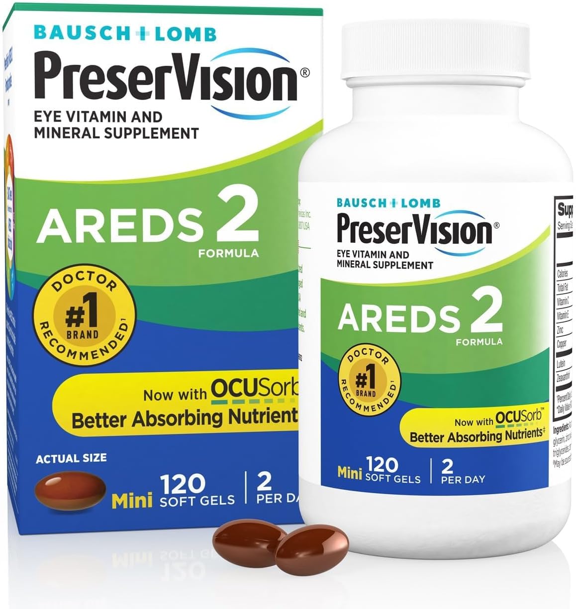 PreserVision AREDS 2 Eye Vitamins – #1 Eye Doctor Recommended (120 Softgels)